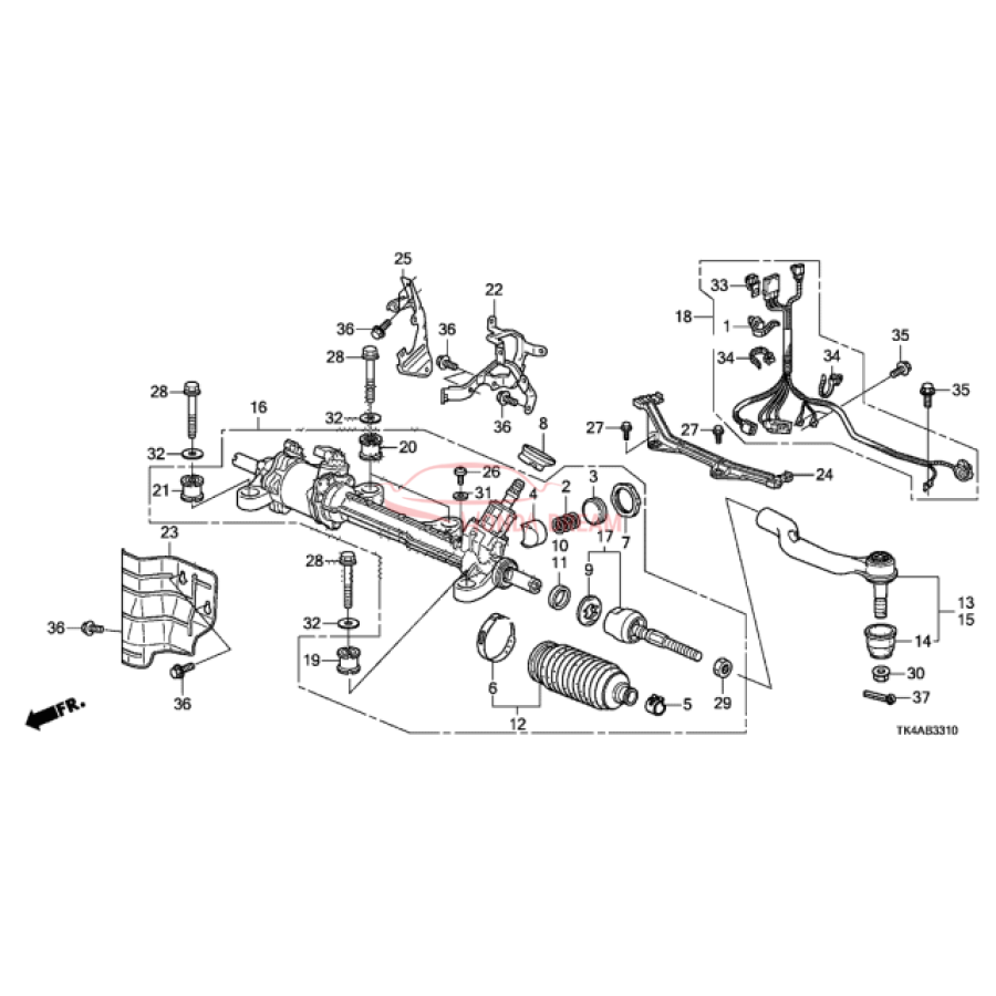 Washer, Tie Rod Lock (53536-S3N-J01) - 1