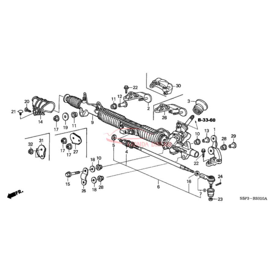 Washer, Tie Rod Lock (53536-S5A-900) - 3