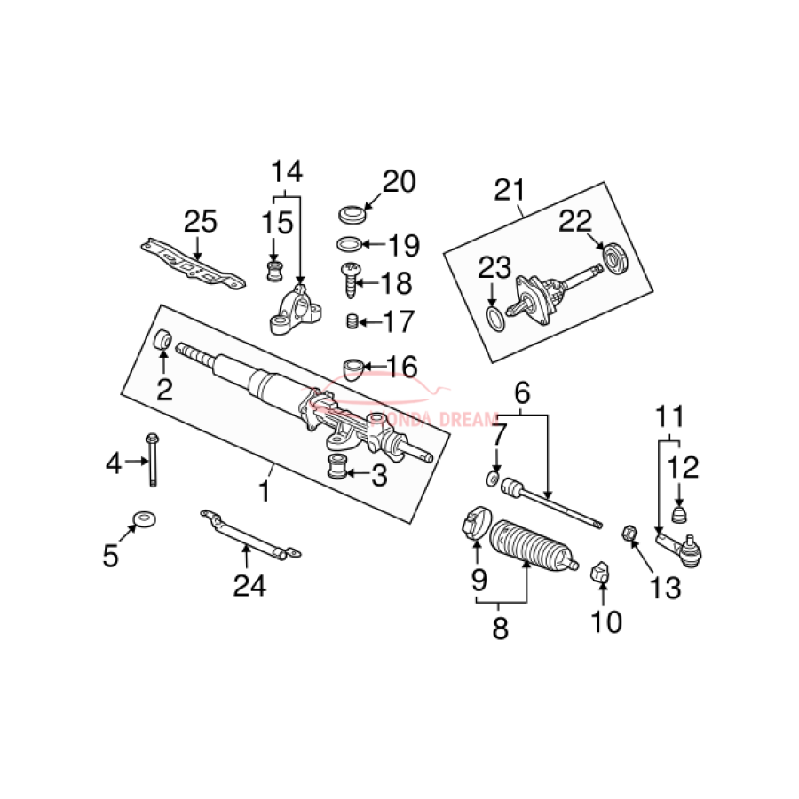 Washer, Tie Rod Lock (53536-S84-A01) - 3