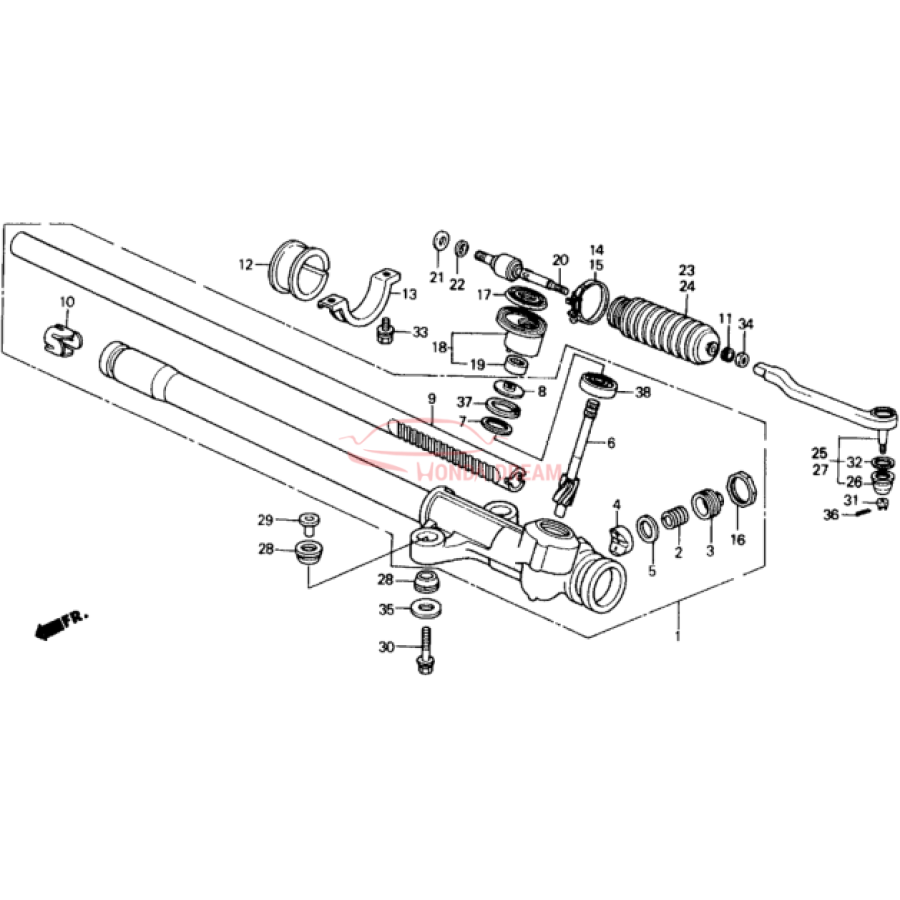 Washer, Tie Rod Lock (53536-SB2-000) - 3