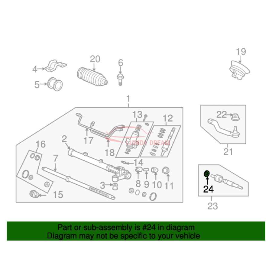 Washer, Tie Rod Lock (53536-SDA-A02) - 2