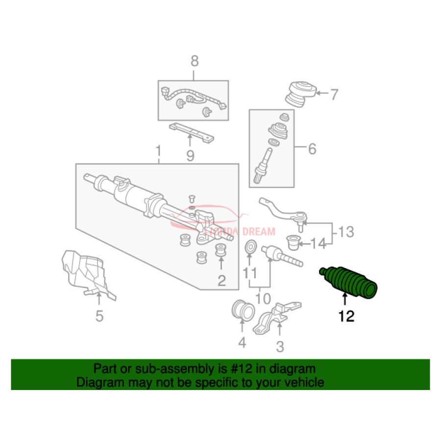 Dust Seal, Tie Rod (53537-SEA-920) - 2