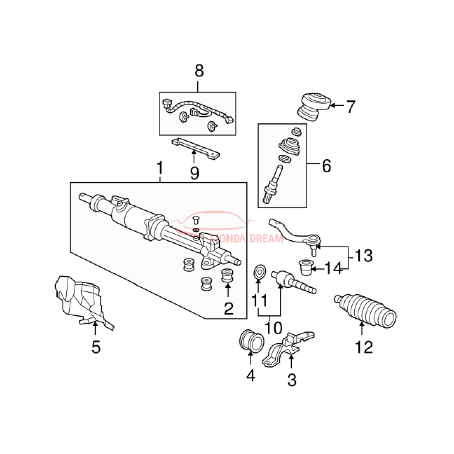 Dust Seal, Tie Rod (53537-SEA-920) - 3