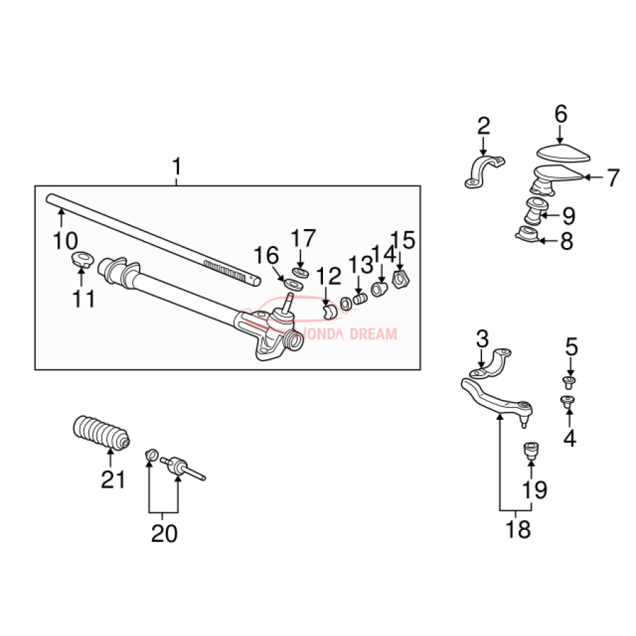 Dust Seal, Tie Rod (53537-SR3-N02) - 3