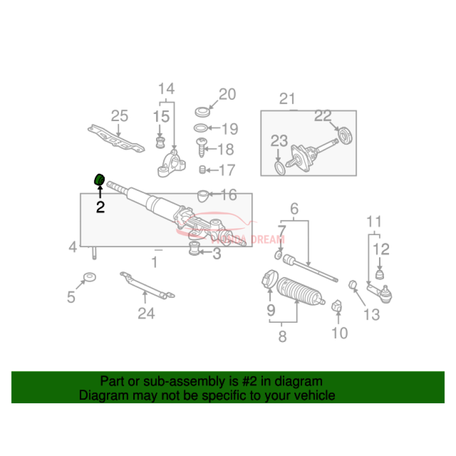 Inner Tie Rod Stopper (53537-SW5-003) - 2