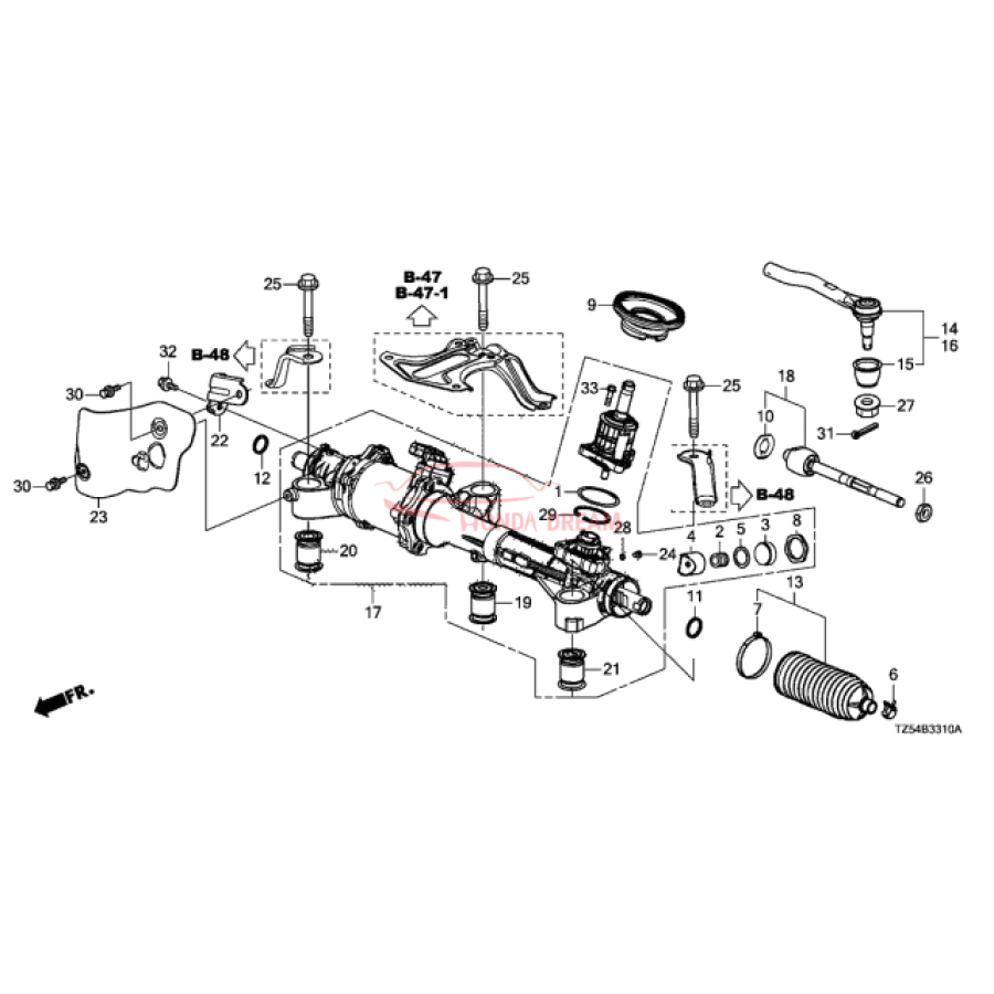 Dust Seal, Tie Rod (53537-TZ5-A01) - 2