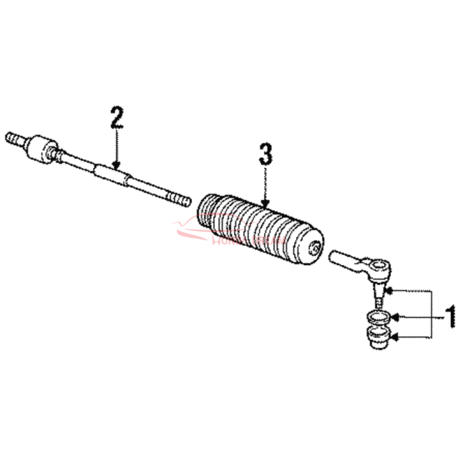 End, Right Tie Rod (53540-SC2-004) - 1