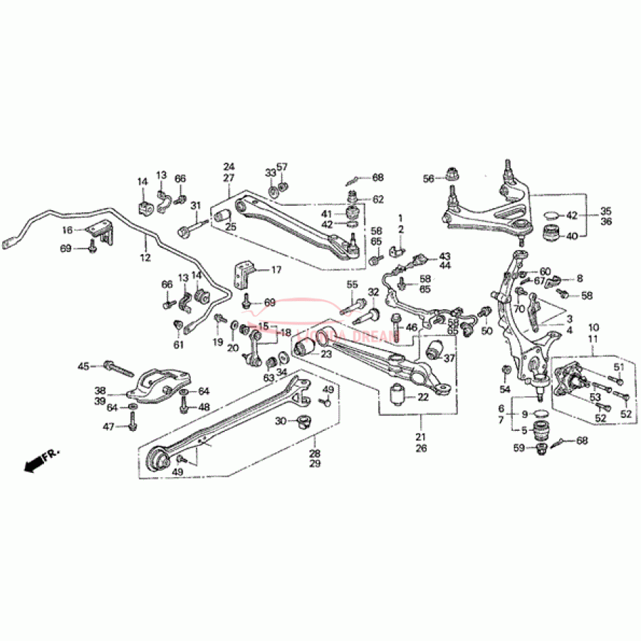 Boot, Tie Rod End (53546-SD4-003) - 1