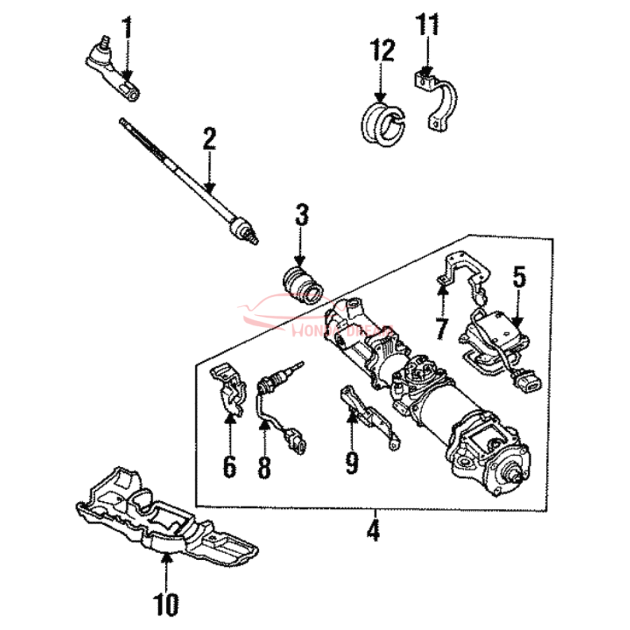 End, Tie Rod (53550-SS0-R01) - 1