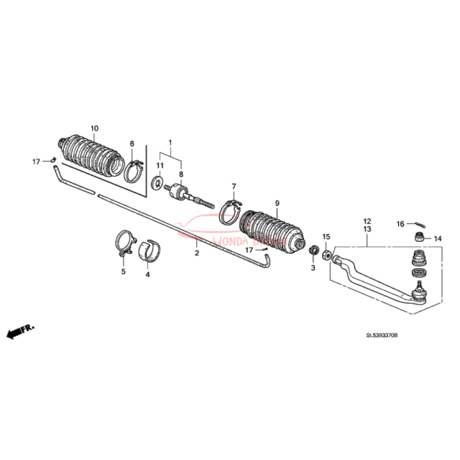 End, Left Tie Rod (53560-SL5-A01) - 1