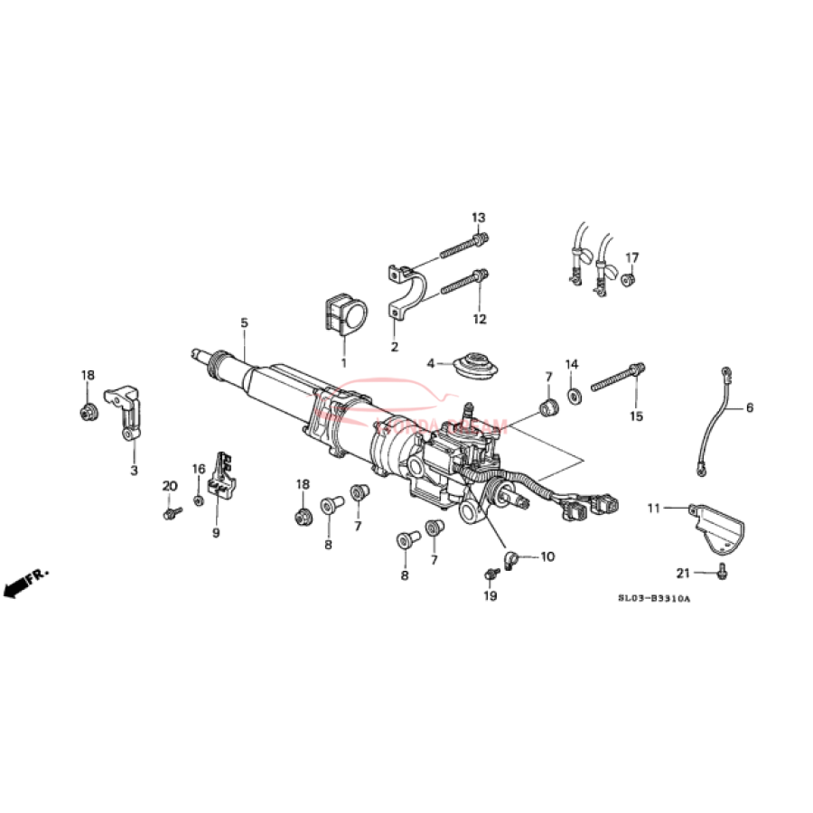 Gear Box Assembly, Steering (53601-SL0-A00) - 2