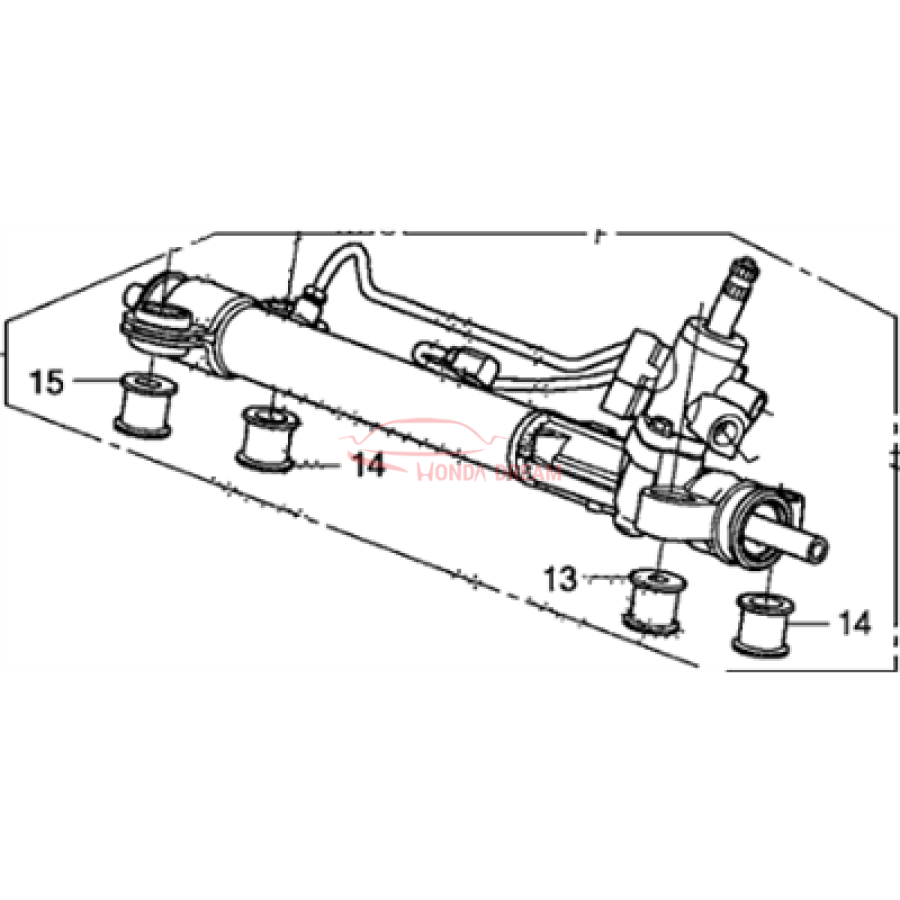 Gear Box Assembly, Steering (53601-SWA-A01) - 1