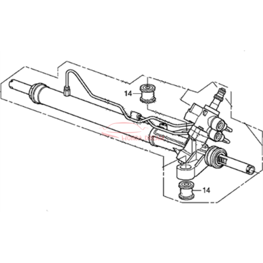 Gear Box Assembly, Steering (53601-TA5-A01) - 1