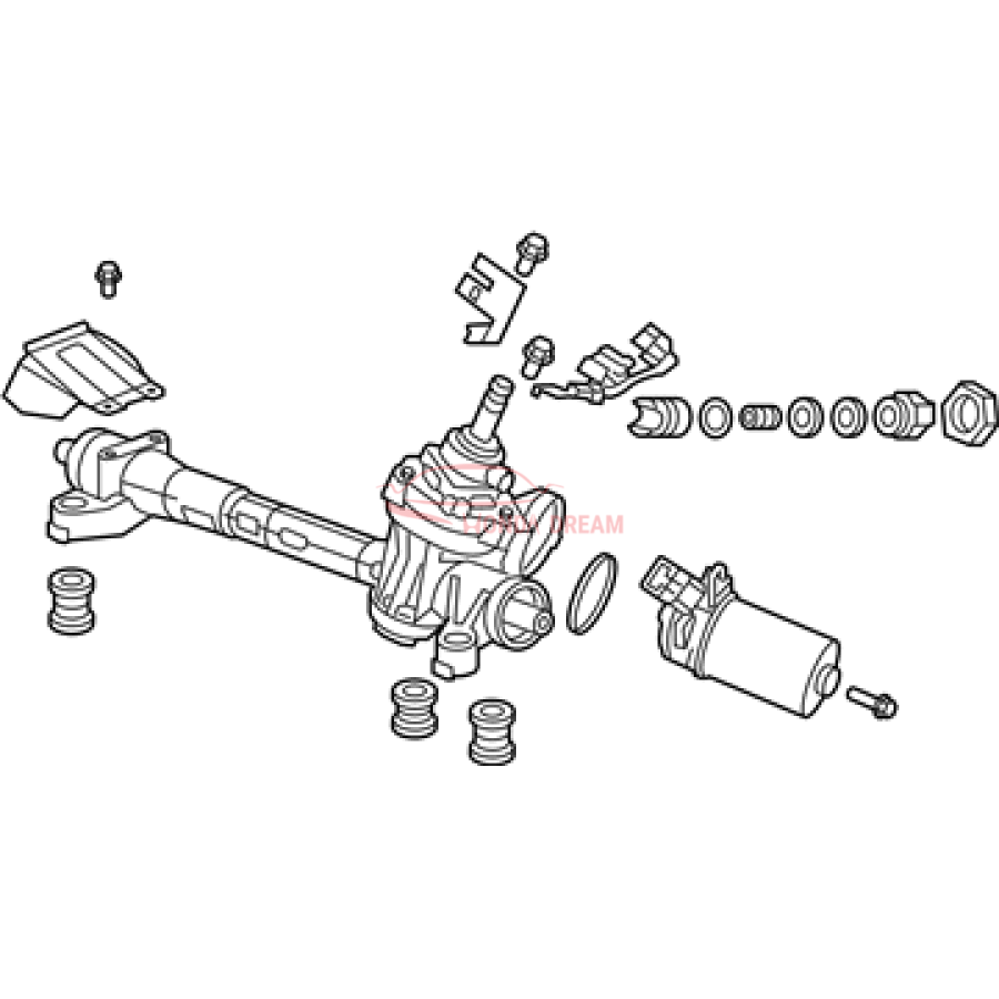 Gear Box Assembly, Steering (53601-TK6-A02) - 1