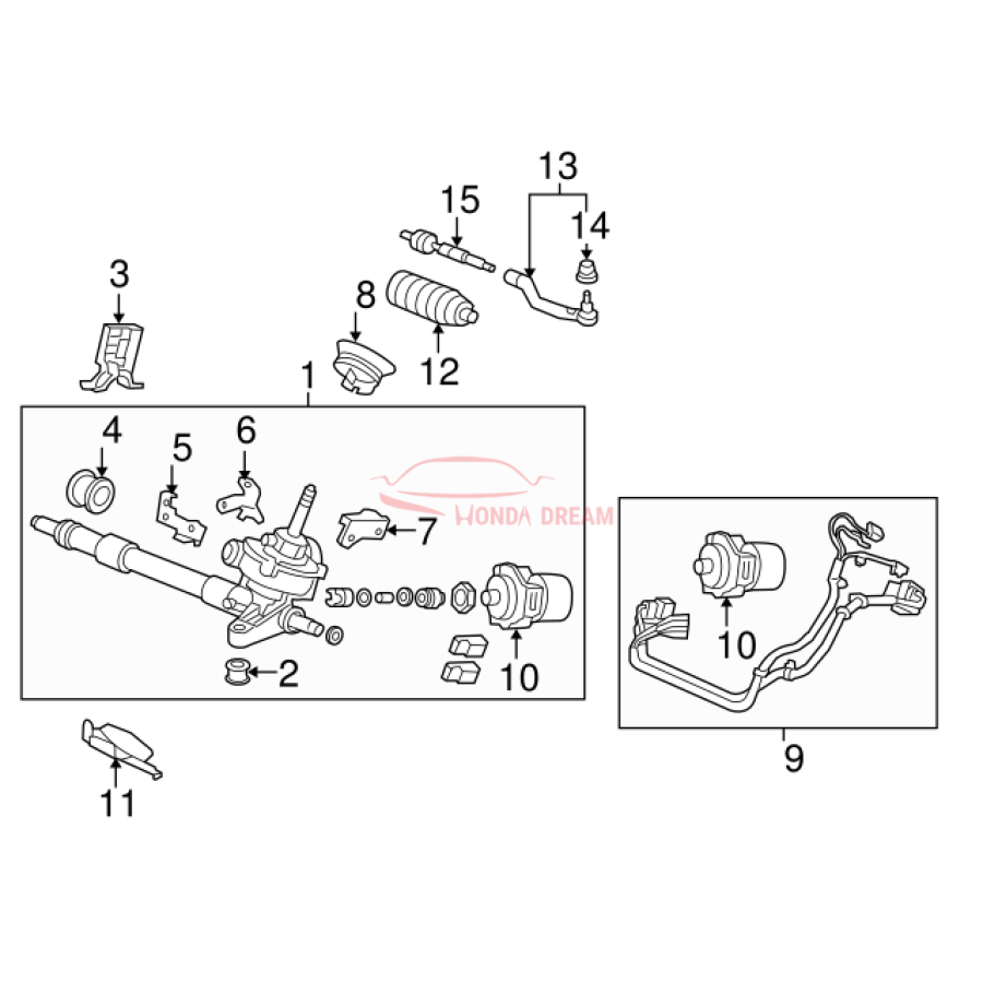 RACK END COMP (53610-SNR-A01) - 3