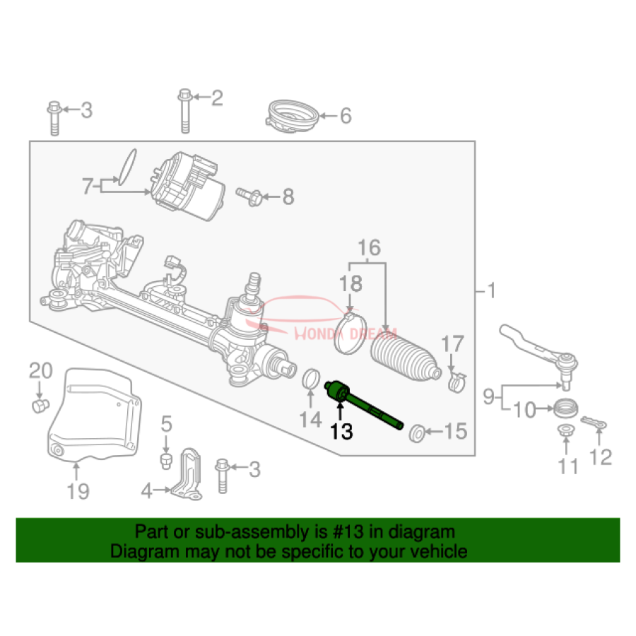 RACK END COMP (53610-THR-A01) - 2