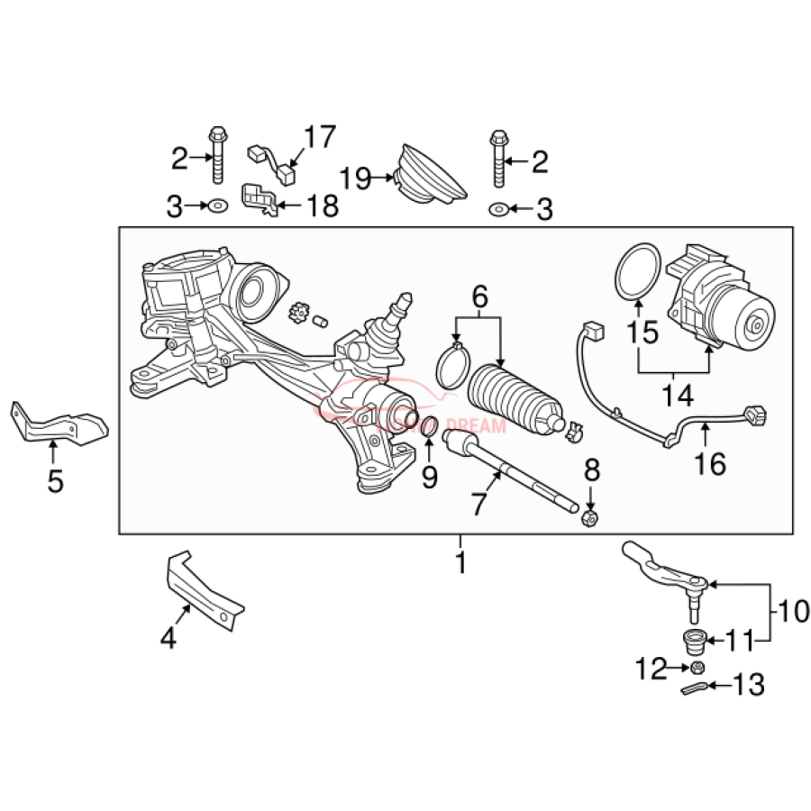 RACK END COMP (53610-TMB-H01) - 3