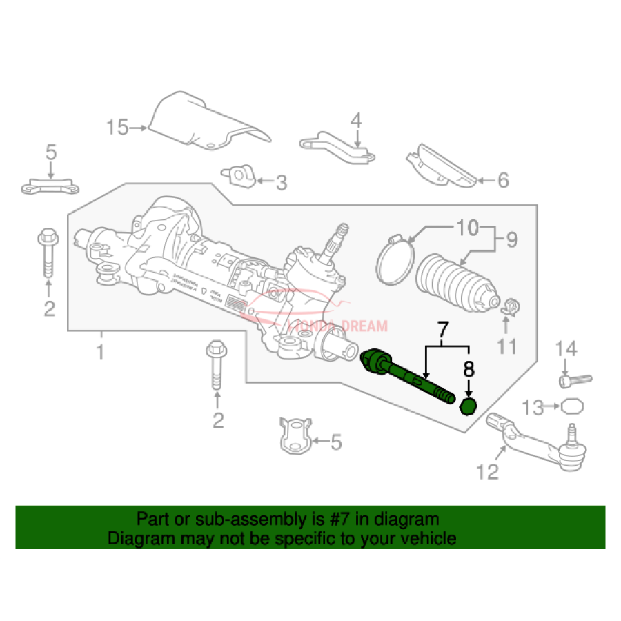 RACK END COMP (53610-TVA-A01) - 2