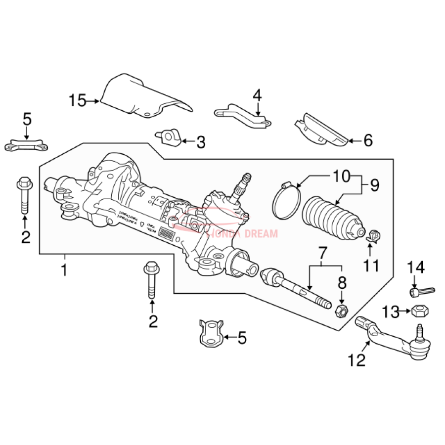 RACK END COMP (53610-TVA-A01) - 3