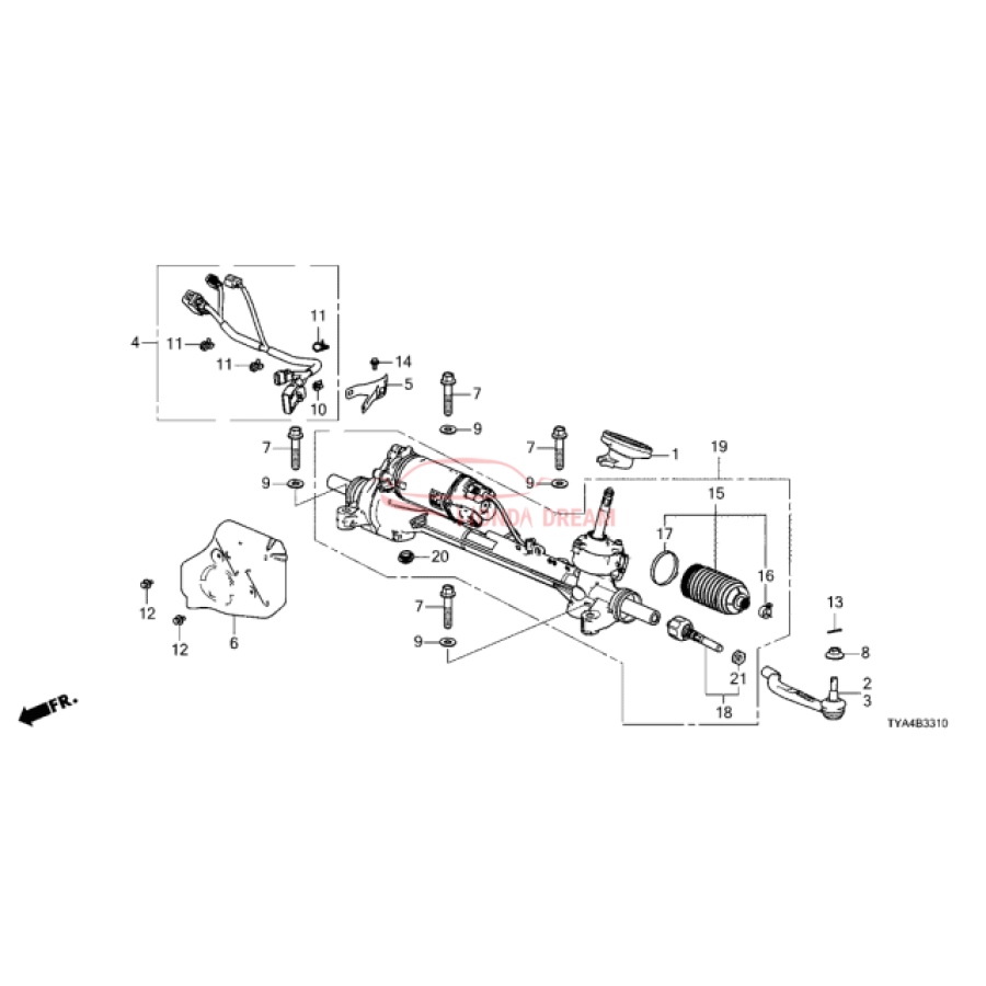 RACK END COMP (53610-TYA-A01) - 1