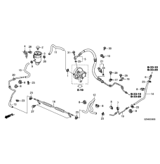 Hose, Power Steering Feed (53713-SZN-A51)