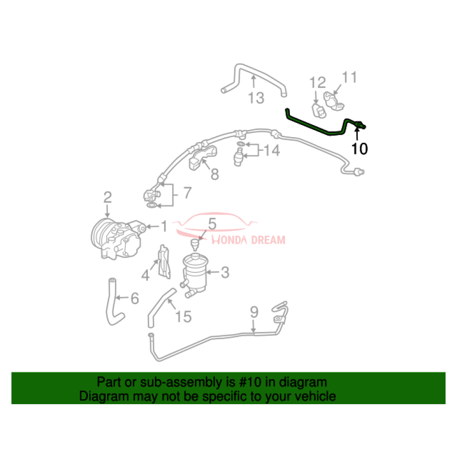 Pipe A, Return (53720-SDA-A00) - 2