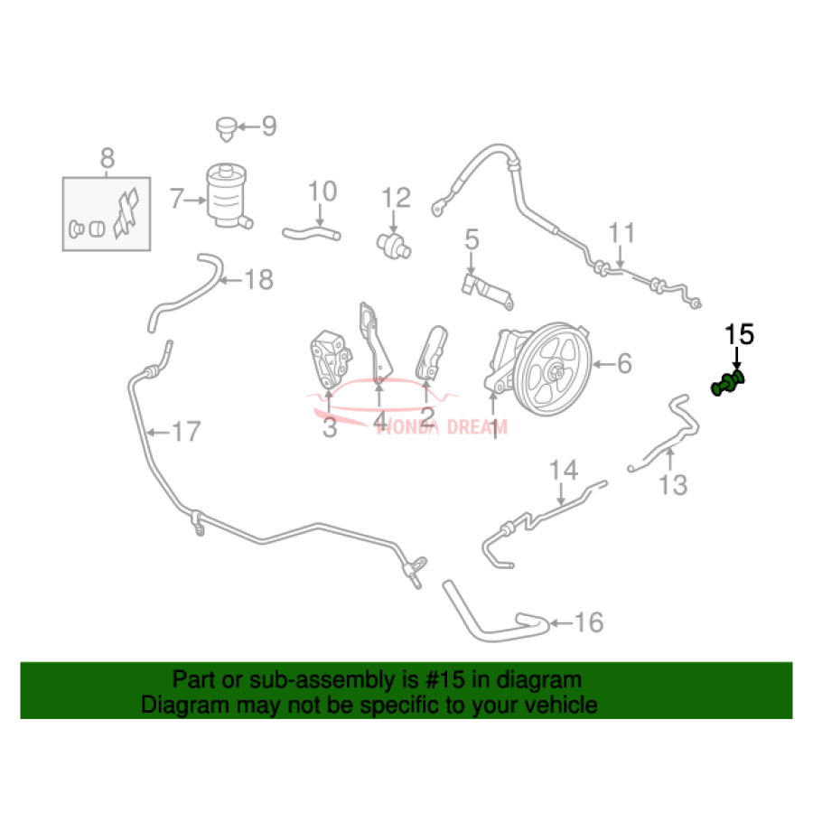 Pipe A, Return (53720-SHJ-A01) - 2