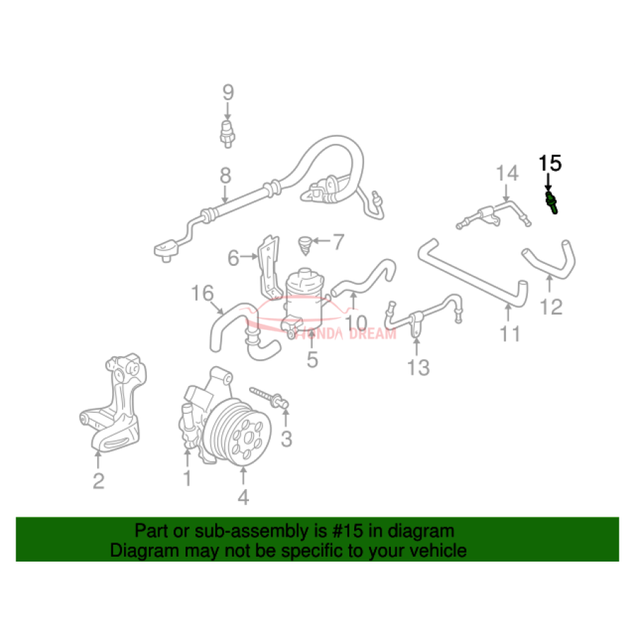 Pipe A, Return (53720-SP0-020) - 2