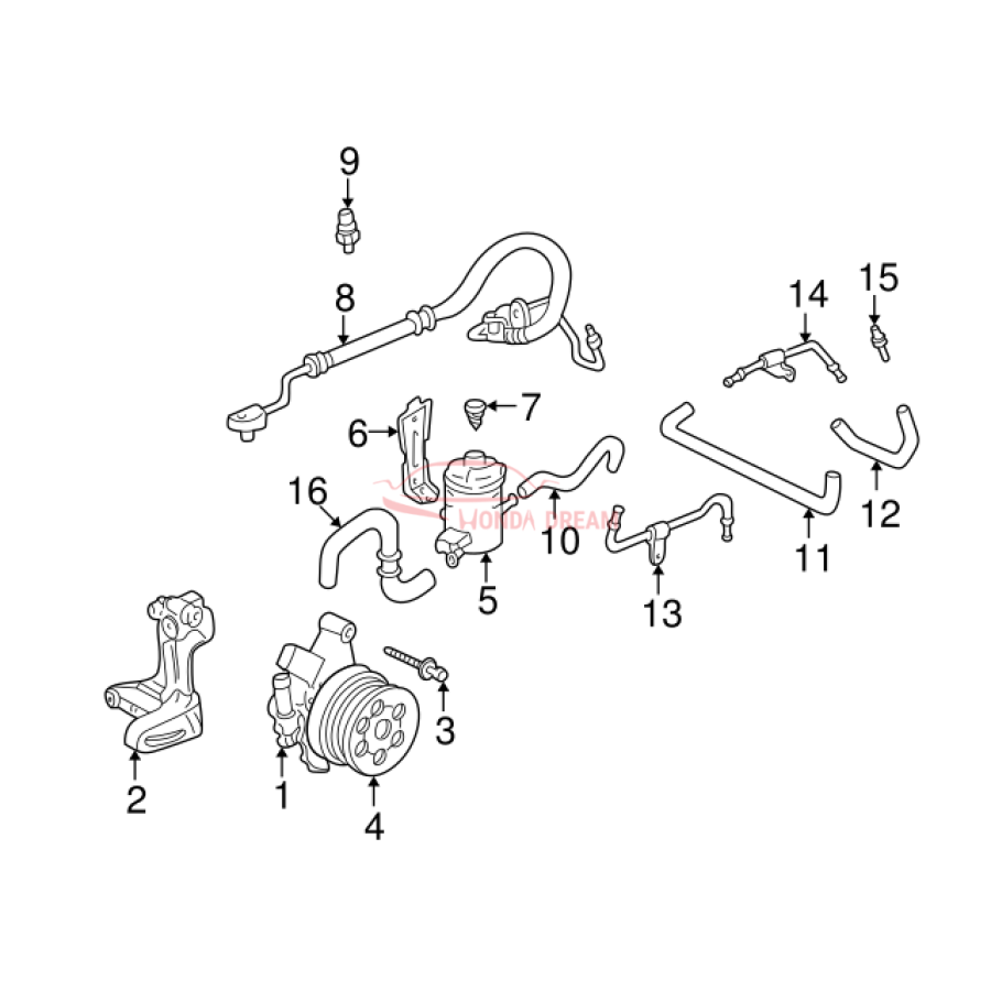 Pipe A, Return (53720-SP0-020) - 3