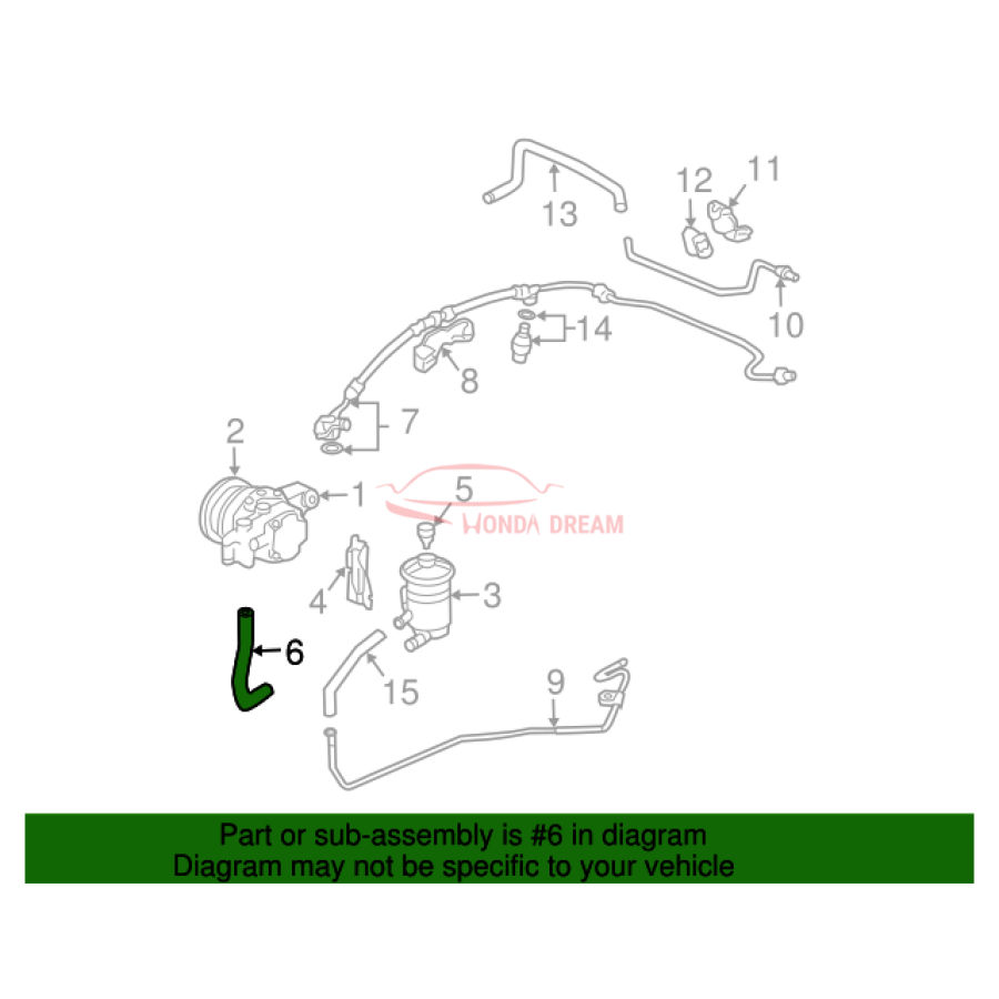 Шланг ГПК (подача на насос) (53731-SDA-A00) - 2