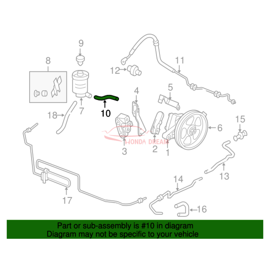 Tube, Suction (53731-SHJ-A01) - 2