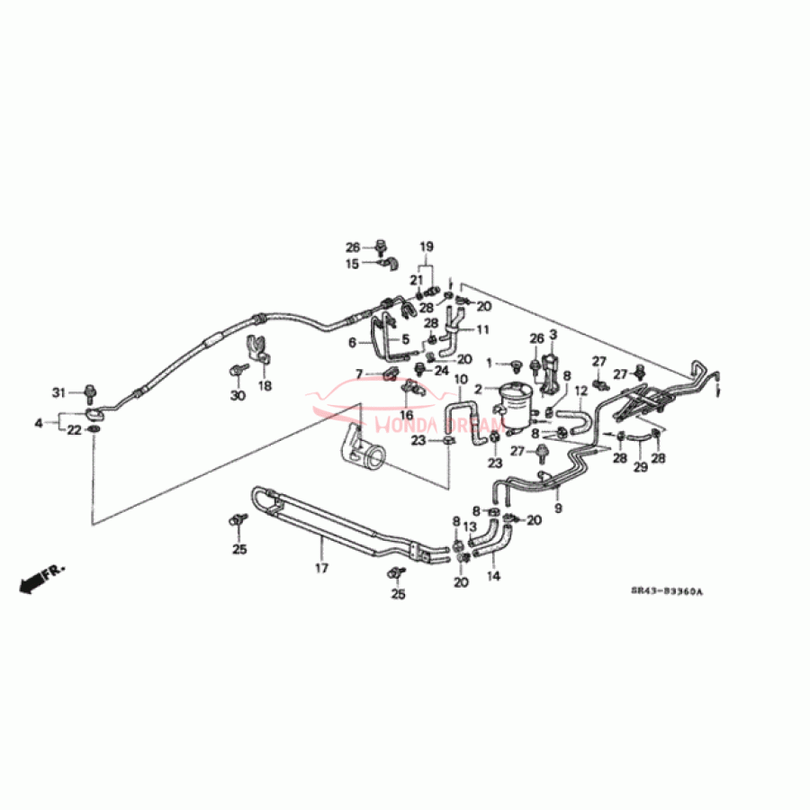 Tube, Suction (53731-SR3-950) - 1