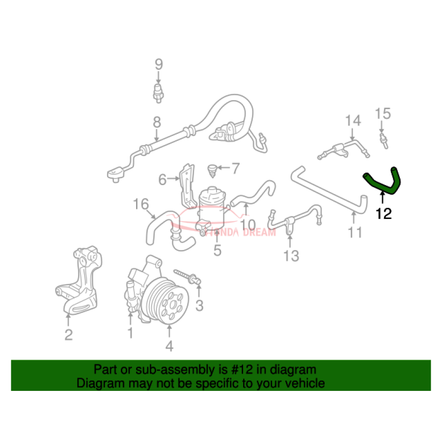 Hose, Oil Cooler (53732-S04-G50) - 2