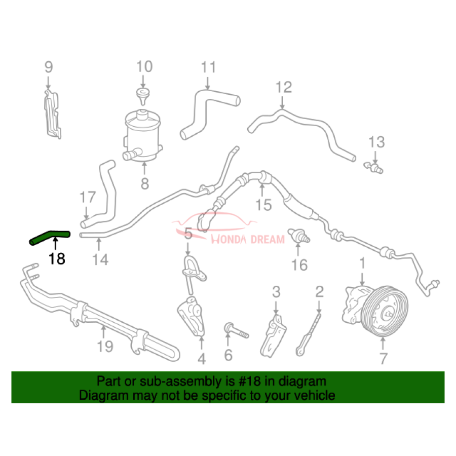 Hose, Oil Cooler (53732-S0X-A01) - 2