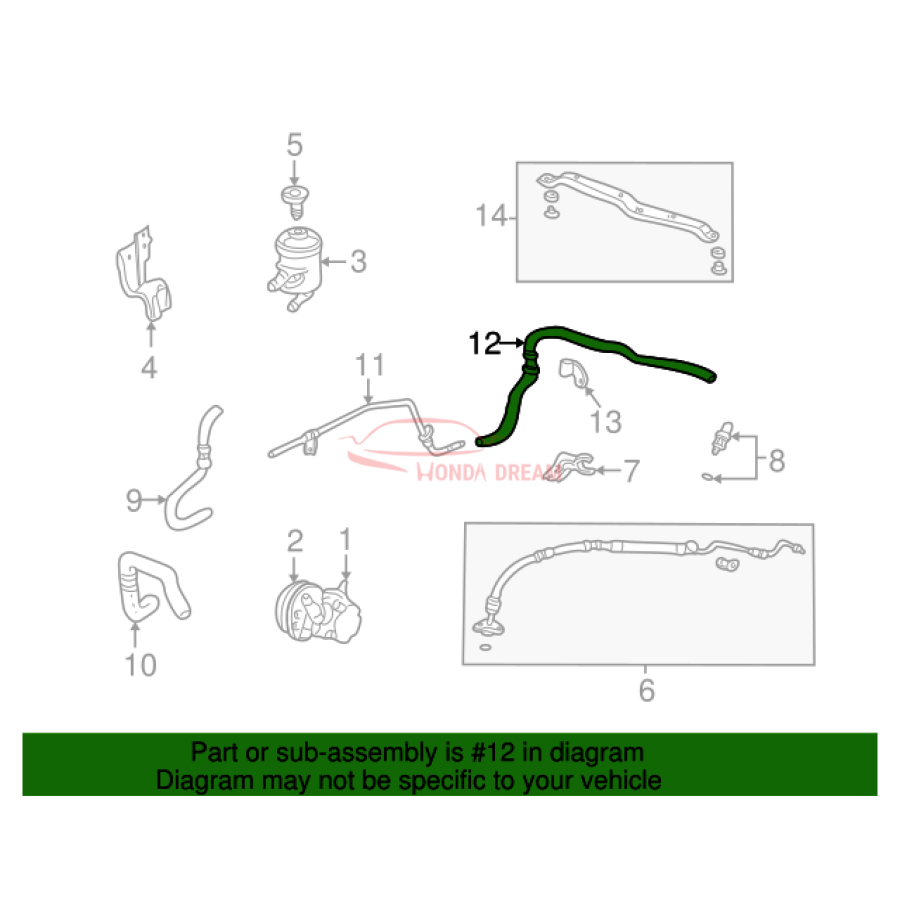 Hose, Oil Cooler (53732-S9A-A01) - 2