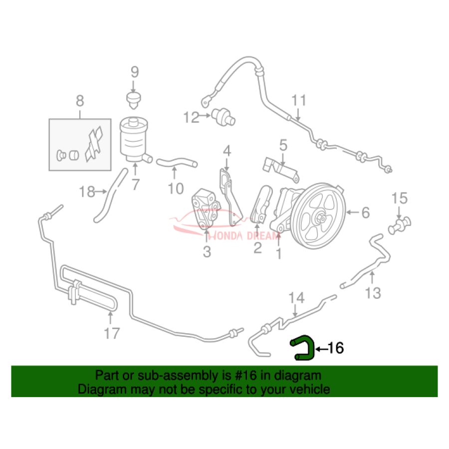 Hose, Oil Cooler (53732-SHJ-A02) - 2