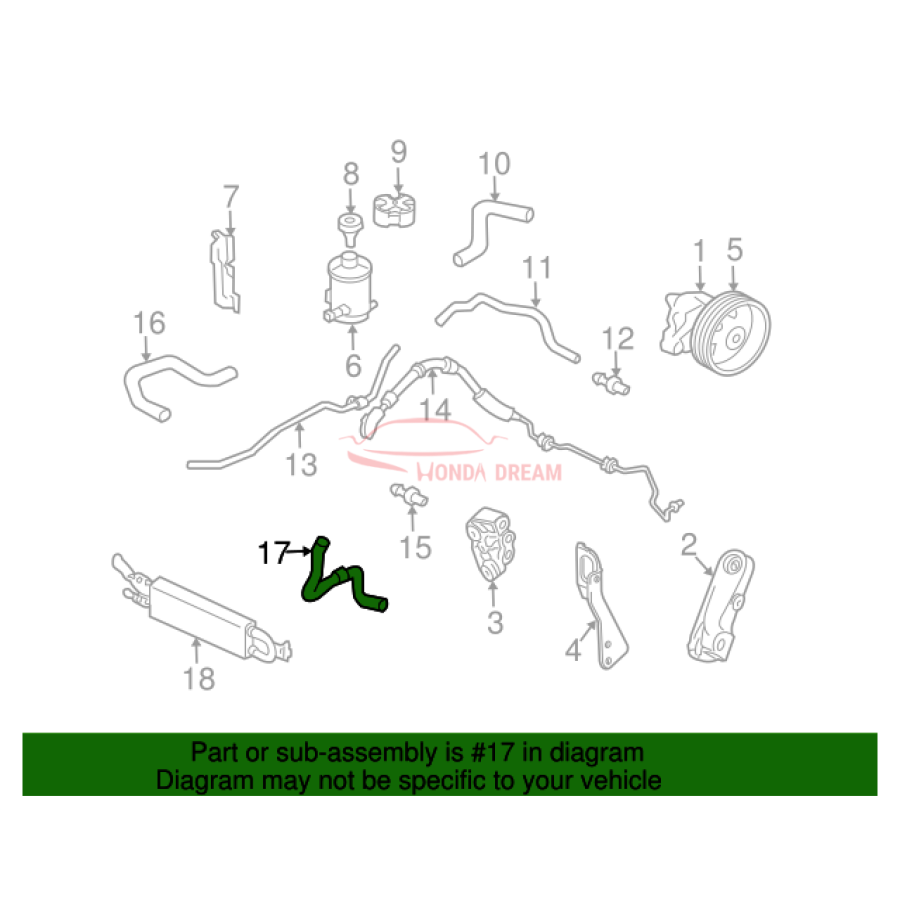 Hose, Oil Cooler (53732-SJC-A02) - 2