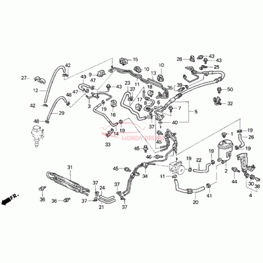 Шланг низького тиску ГПК (повернення B) (53732-SS0-010) - 1