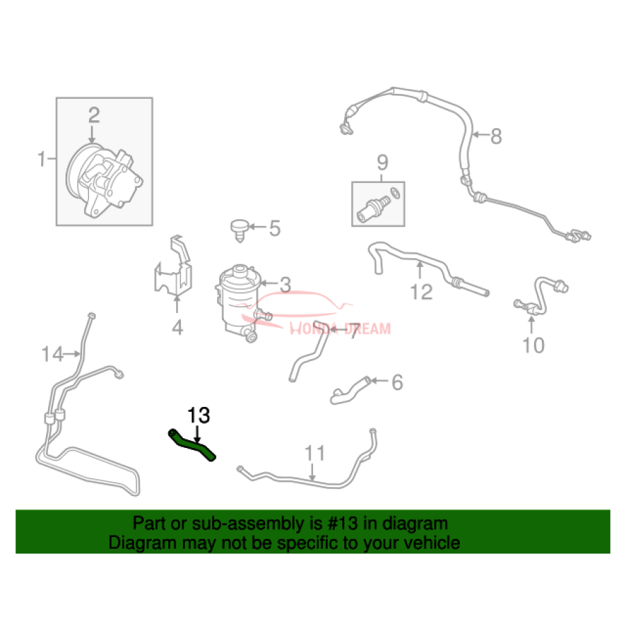 Hose, Oil Cooler (53732-TA0-A01) - 2