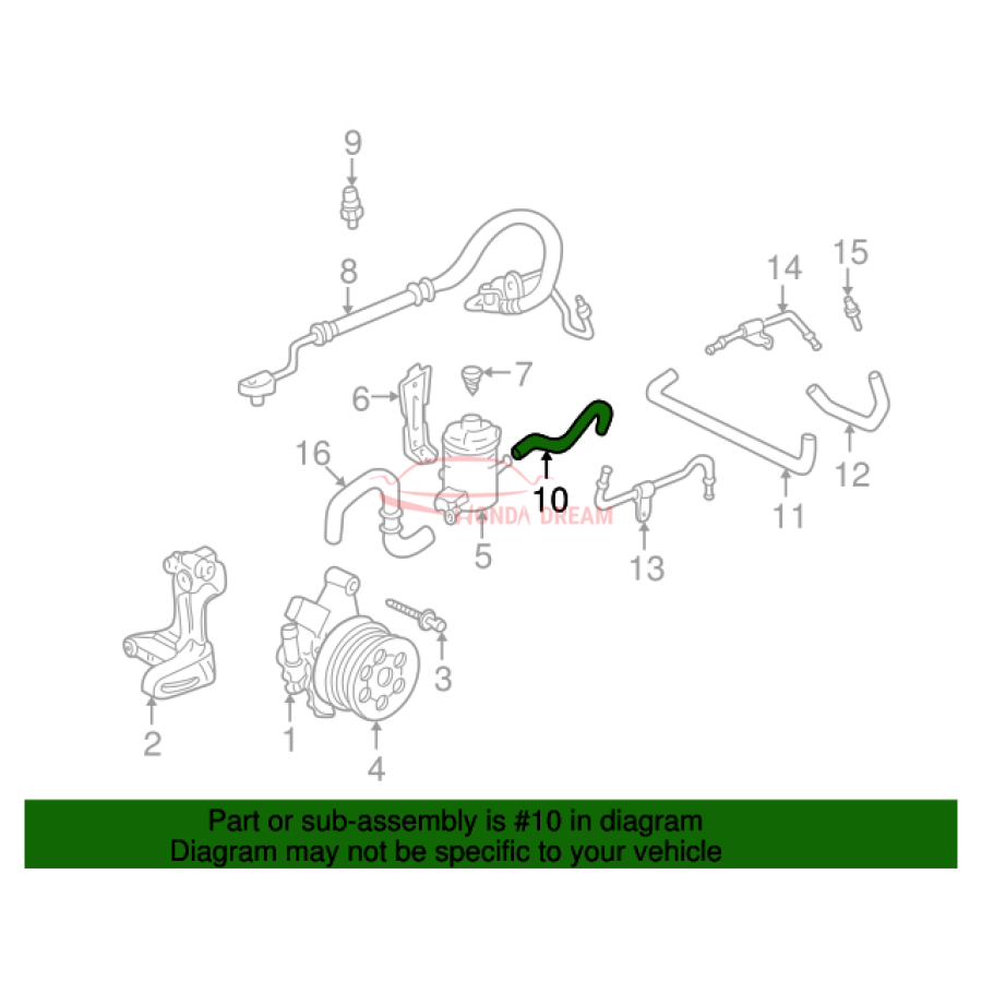 Hose, Oil Tank (53733-S04-J50) - 2