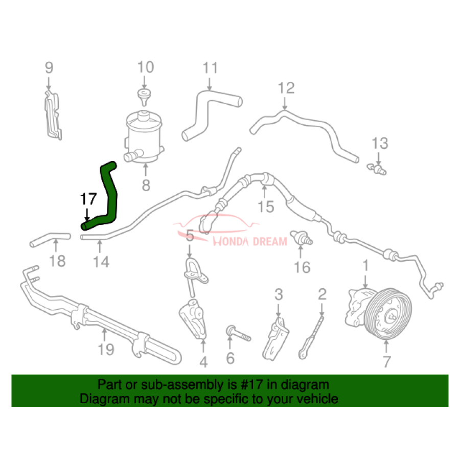 Hose, Oil Tank (53733-S0X-A01) - 2