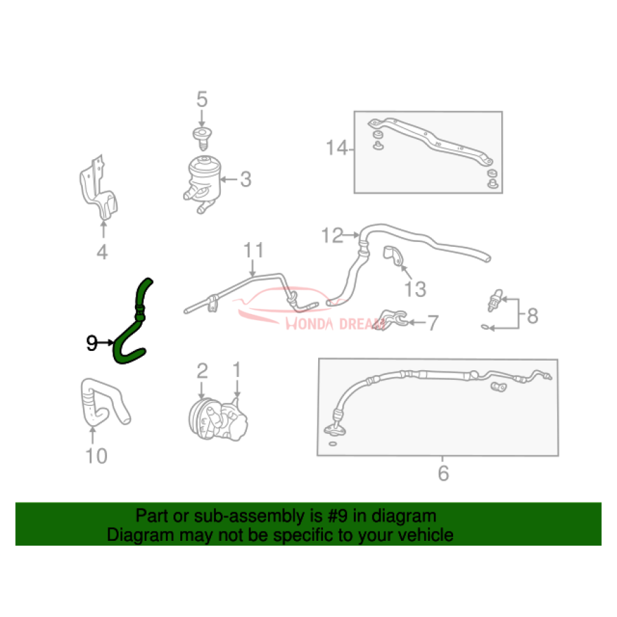 Hose, Oil Tank (53733-S9A-003) - 2