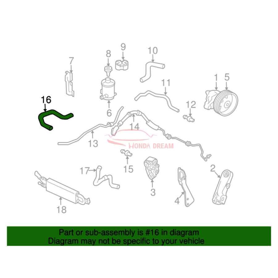 Hose, Oil Tank (53733-SJC-A01) - 2