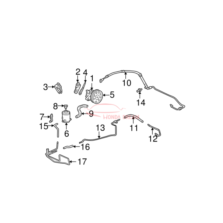 Power Steering Cooler (53765-SDB-A10) - 3