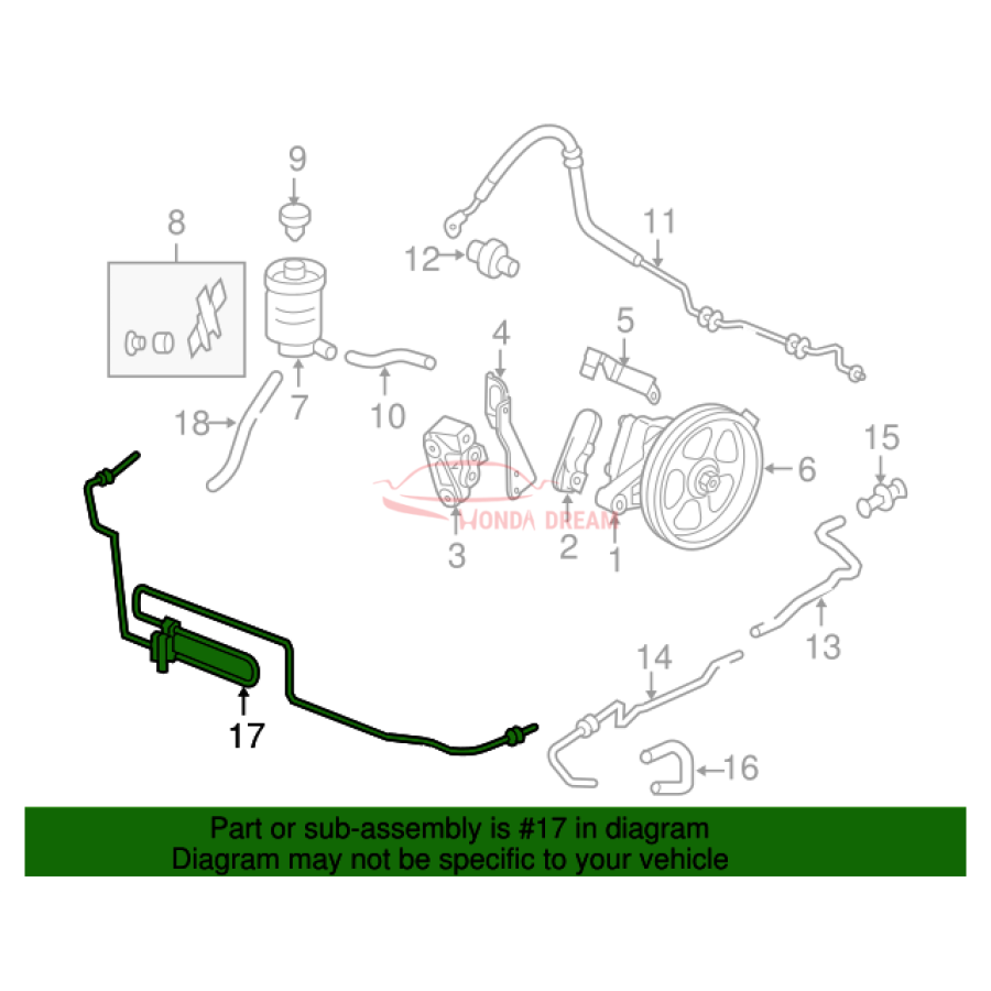 Power Steering Cooler (53765-SHJ-A01) - 2