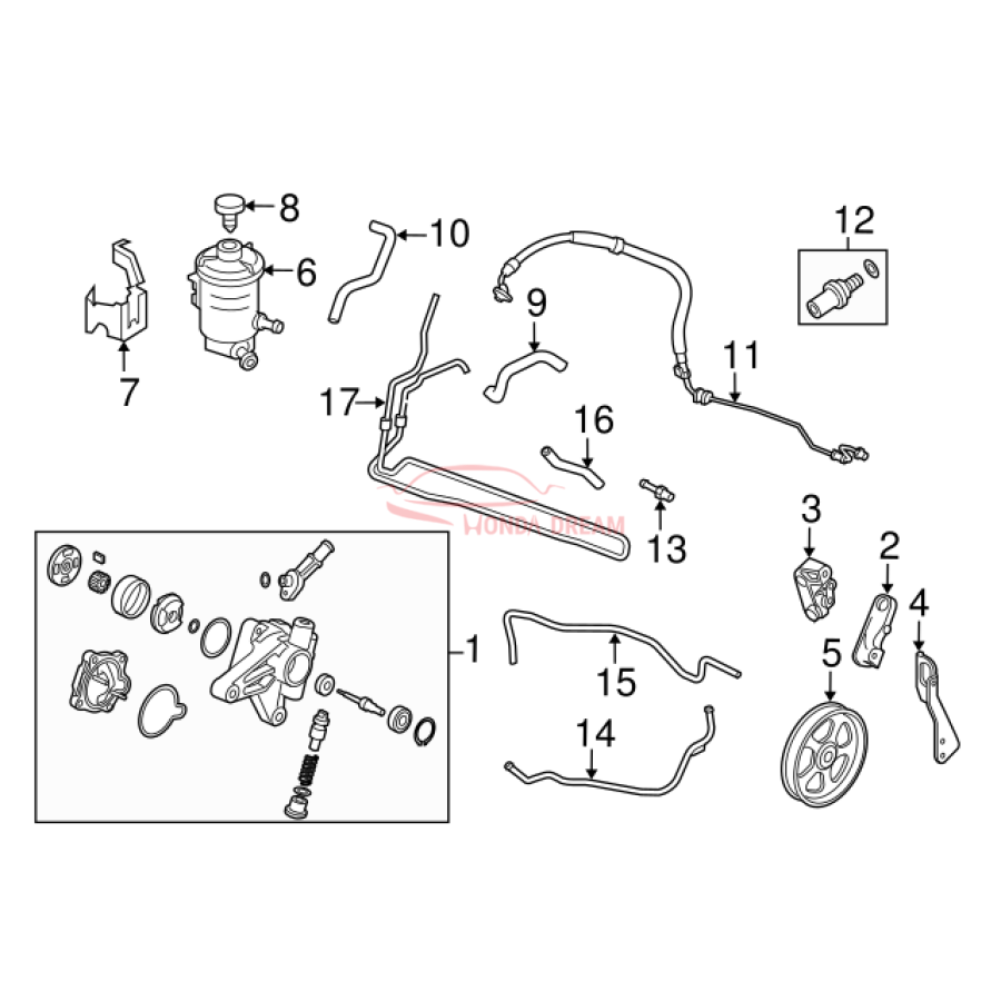 Power Steering Cooler (53765-TA6-A00) - 3