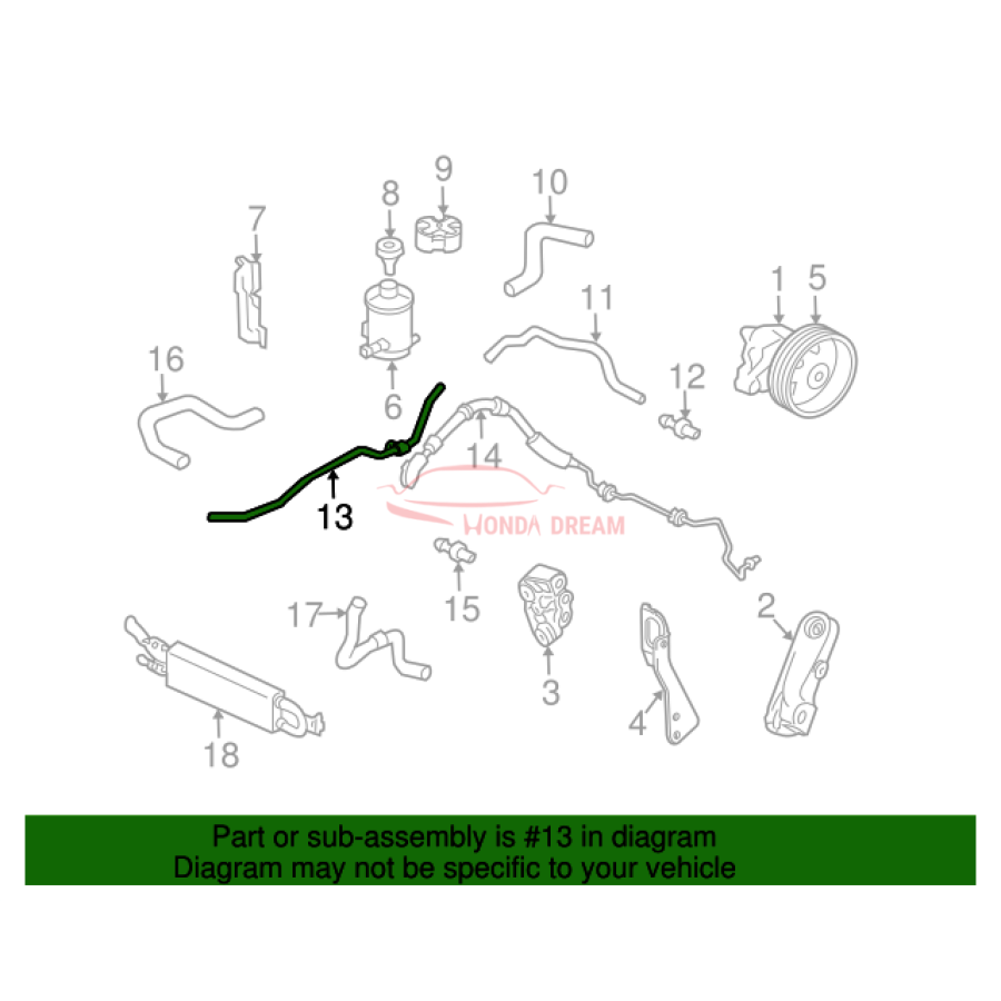 Lower Return Tube PSF (53779-SJC-A03) - 2