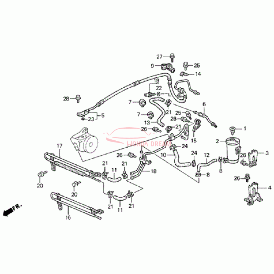 Трубка ГПК (повернення B) (53779-SV1-A01) - 1