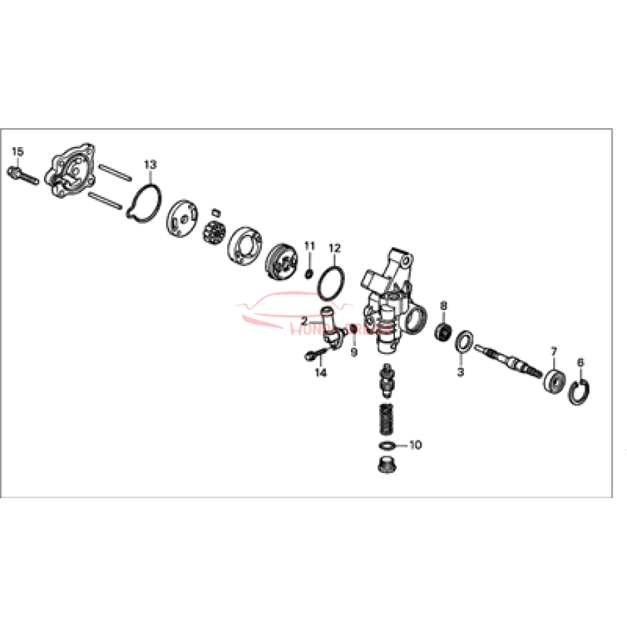 Pump, Power Steering (56110-P2A-013) - 1