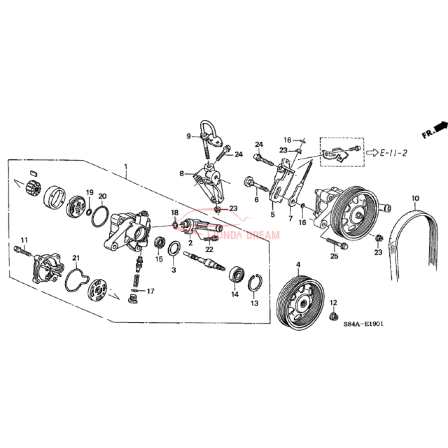 Pump, Power Steering (56110-P8C-A01) - 3